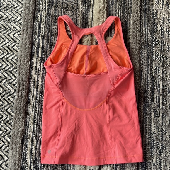 Coral Lululemon bra top tank size 8 - Picture 2 of 4